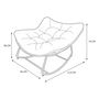 Voir la diapositive 6 : The Home Deco Factory Fauteuil à bascule rembourré Asgar