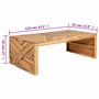 Voir la diapositive 6 : VIDAXL Table basse Bois de teck massif 110x35x38 cm