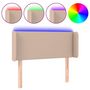 Voir la diapositive 2 : VIDAXL Tete de lit a LED Cappuccino 93x16x78/88 cm Similicuir