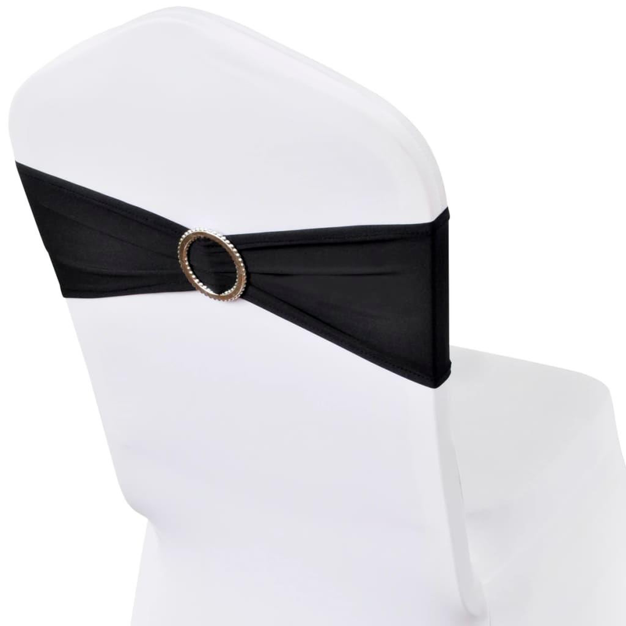 Voir la diapositive 4 : VIDAXL Ruban decoratif elastique avec boucle de chaise 25 pcs Noir
