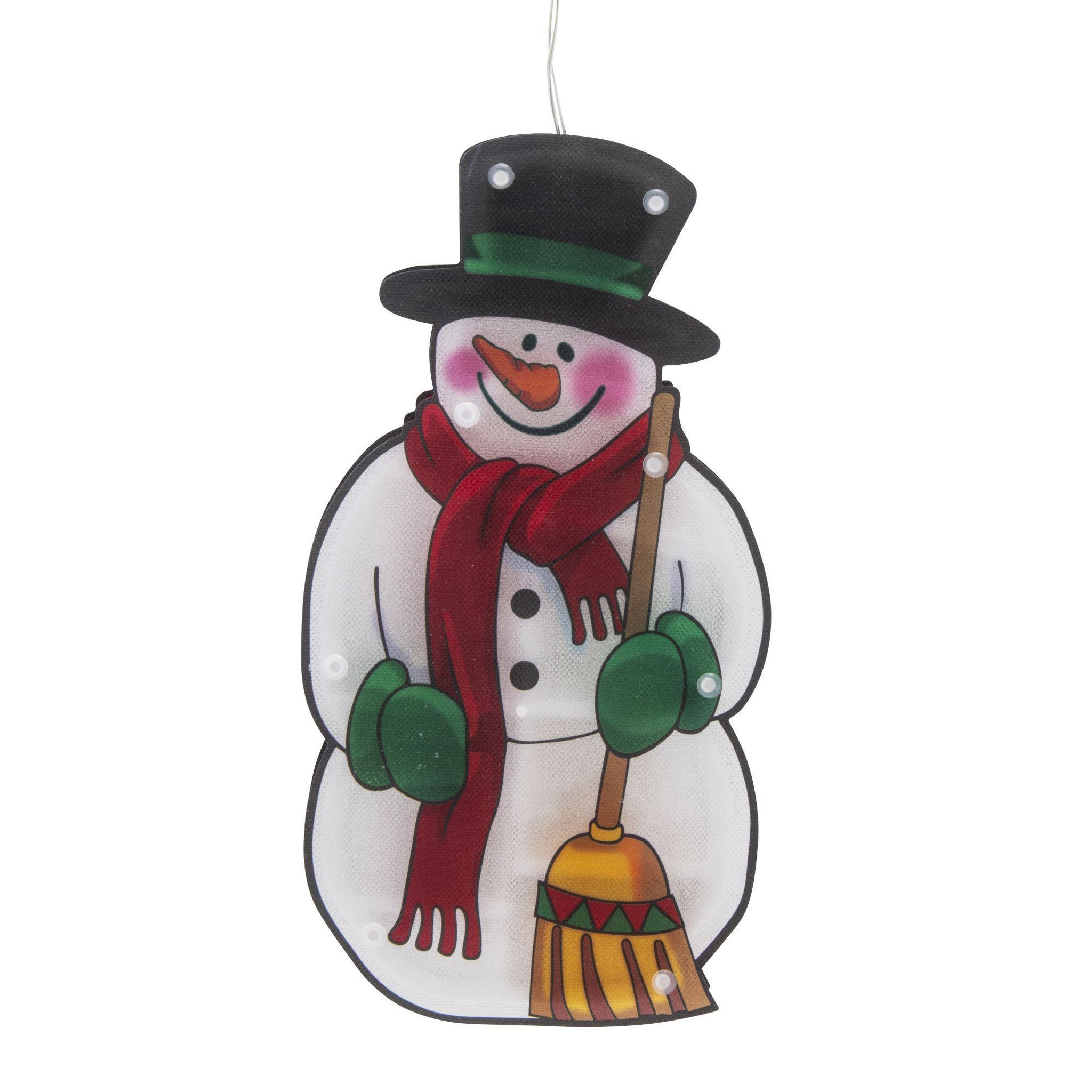 WERKAPRO Bonhomme de neige lumineux 10led  13,3 x 25 x 2,6 cm