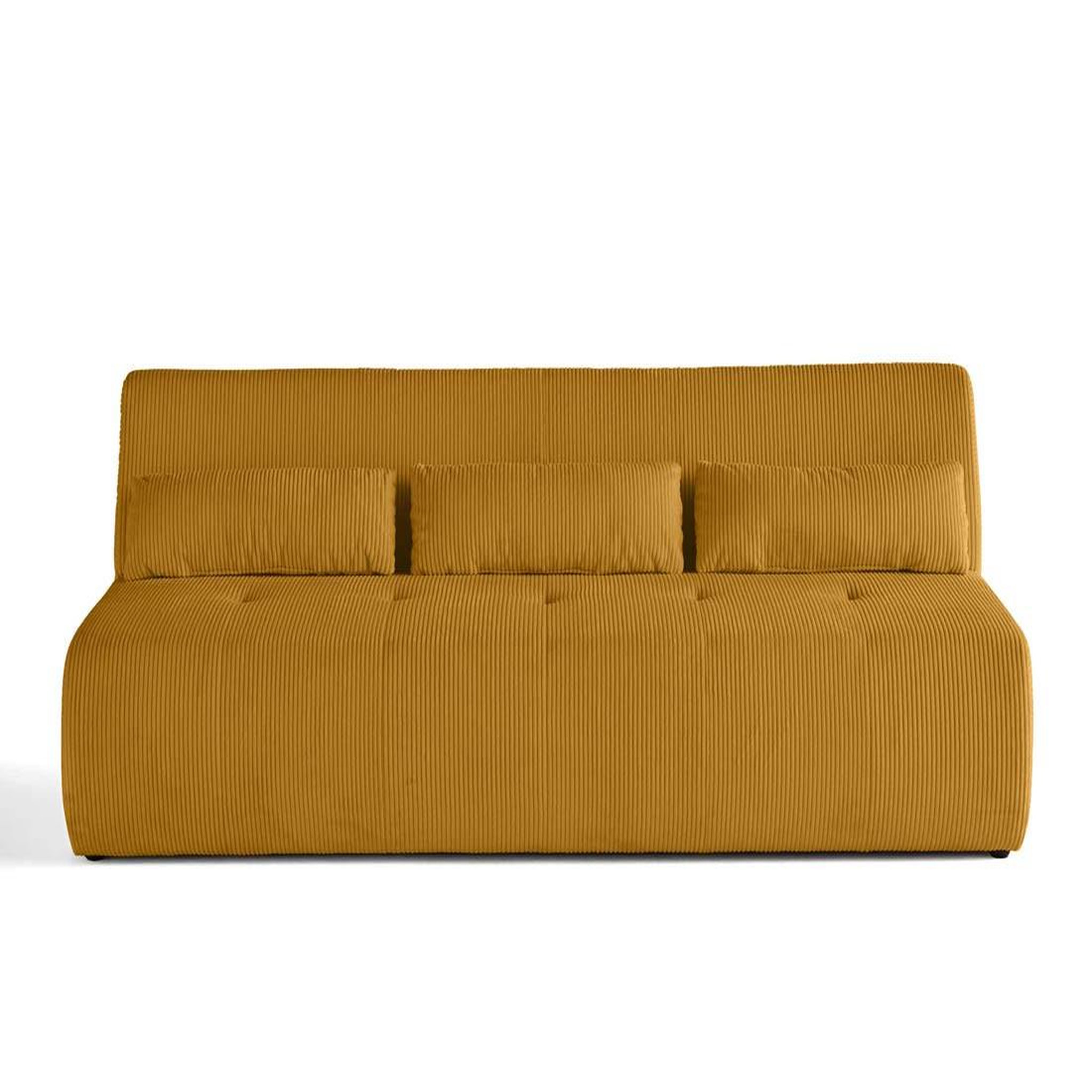 Voir la diapositive 6 : LISA DESIGN Onyx - canapé droit 3 places - en velours côtelé
