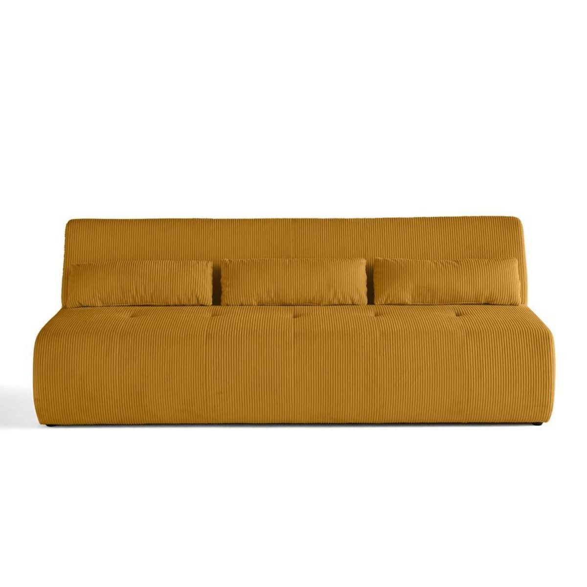 LISA DESIGN Onyx - canapé droit 3 places - en velours côtelé