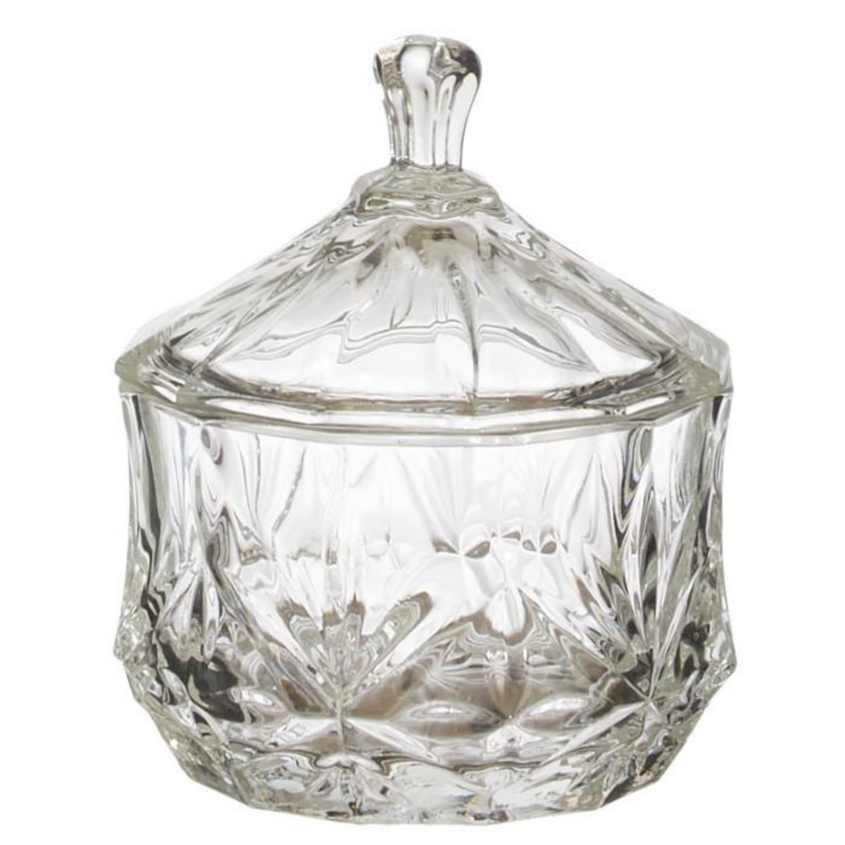 Paris Prix Bonbonnière en Verre  Ciselée  11cm Transparent