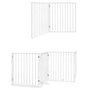 Voir la diapositive 6 : VIDAXL Barriere pour chien porte pliable 6panneaux blanc bois peuplier