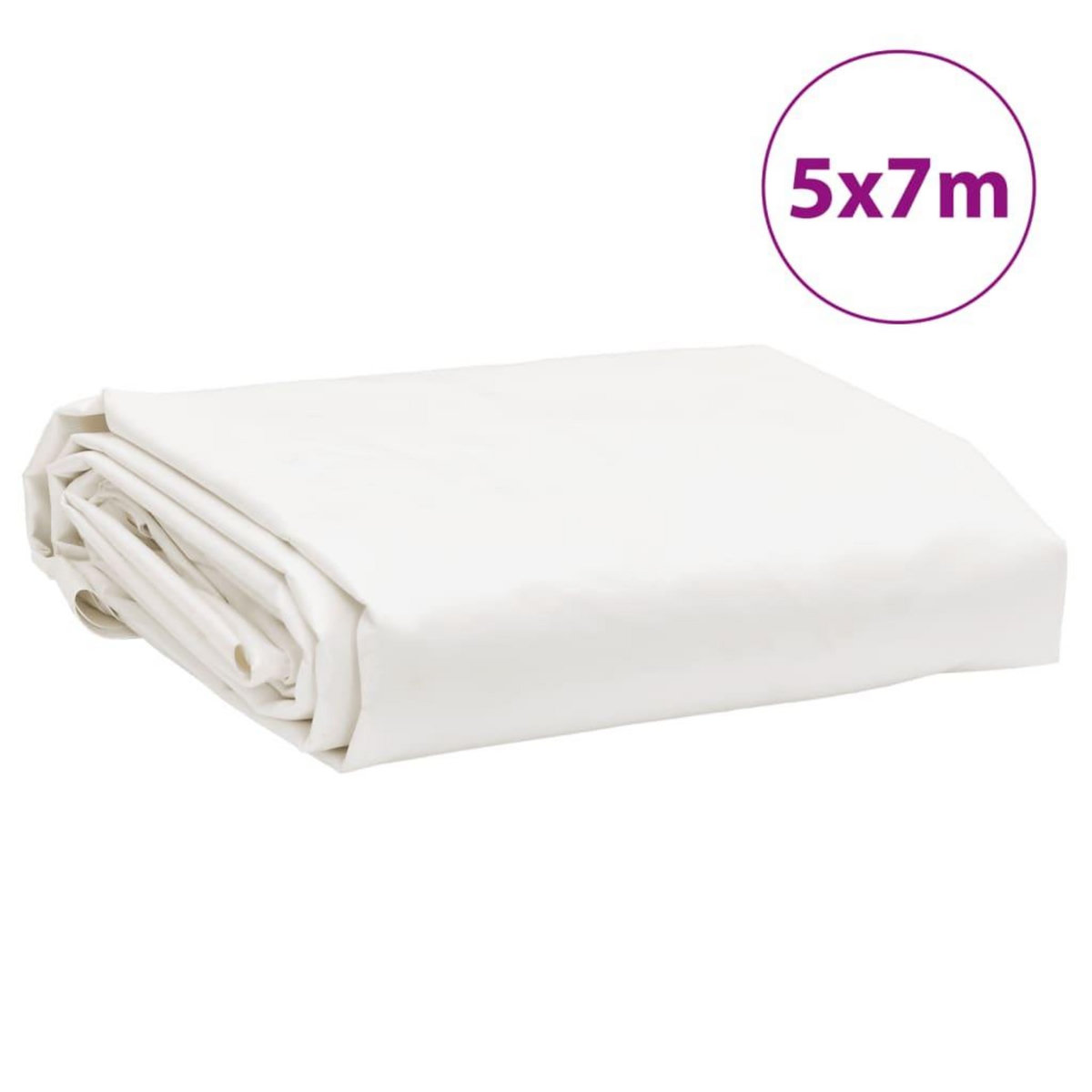 VIDAXL Bache blanc 5x7 m 650 g/m²