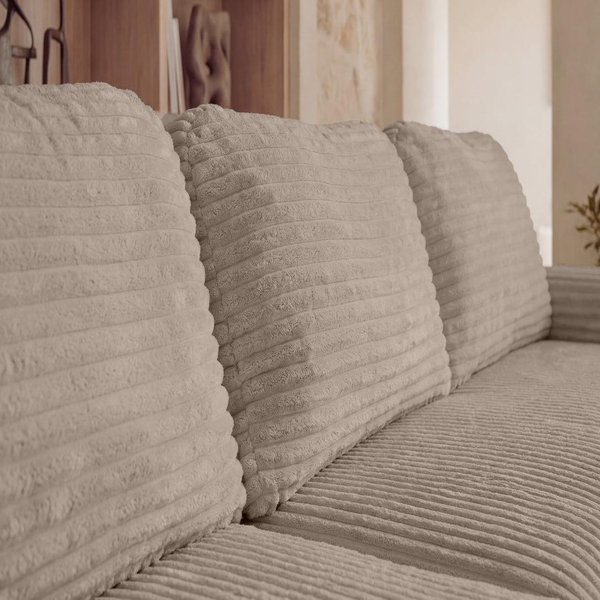 Voir la diapositive 5 : CASANOVA PARIS Elvis - canapé d'angle gros velours côtelé