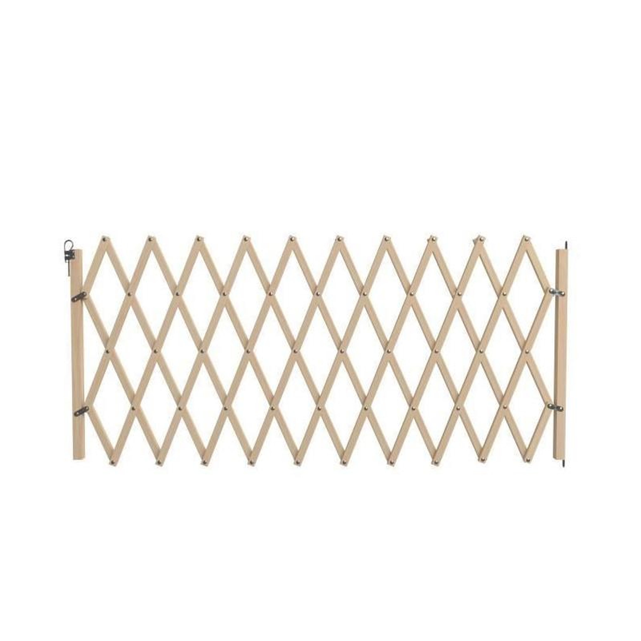 Voir la diapositive 2 : CENTRALE BRICO Barrière Stopmax, en bois brut, extensible à 230cm