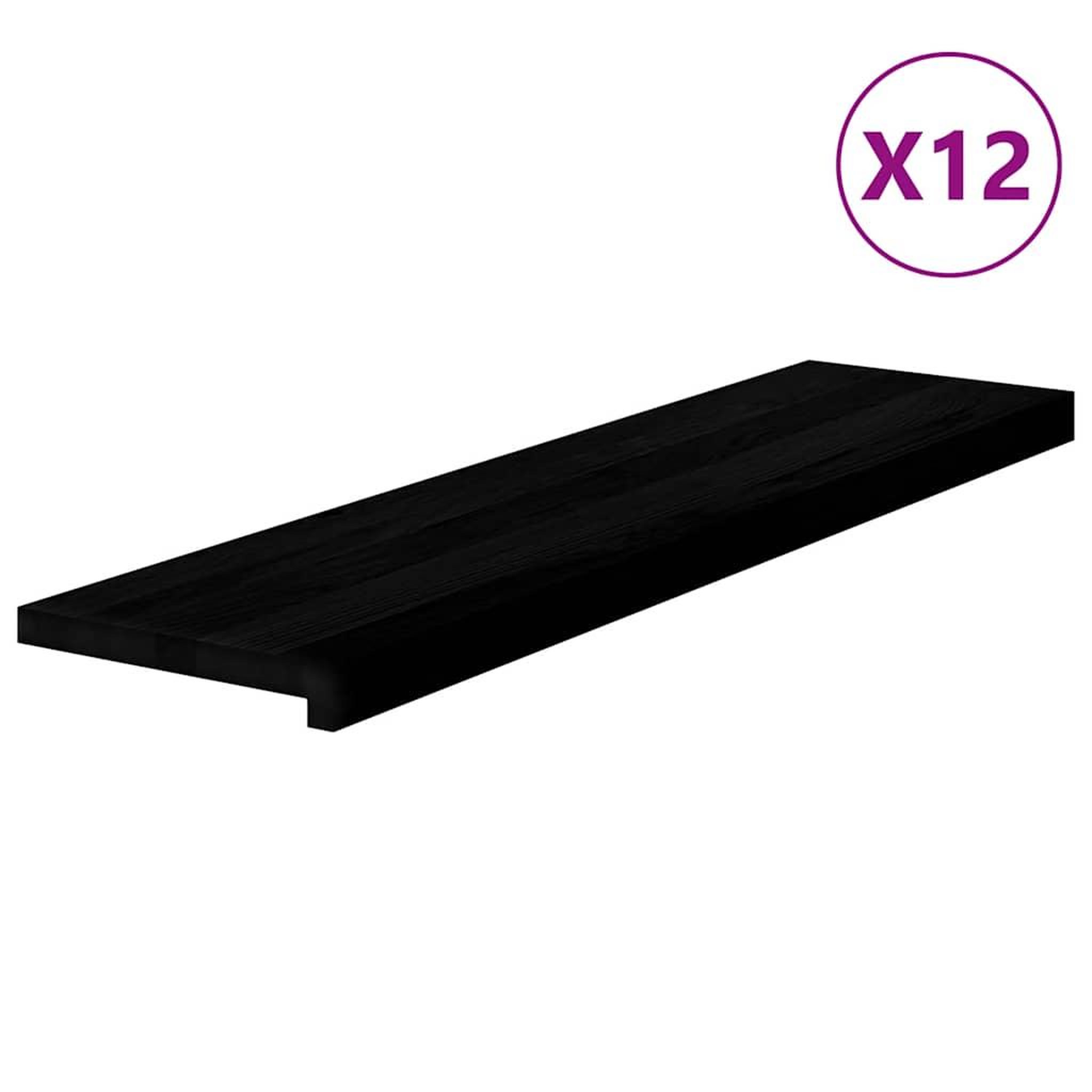 Voir la diapositive 2 : VIDAXL Marches d'escalier 12 pcs marron fonce 100x25x2 cm chene massif