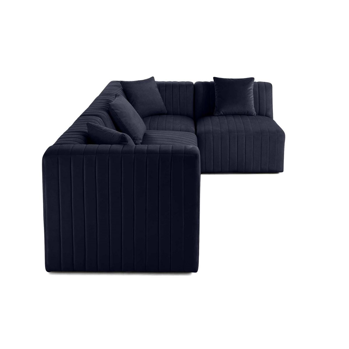 LISA DESIGN Nova - canapé modulable d'angle droit - 5 places - en velours