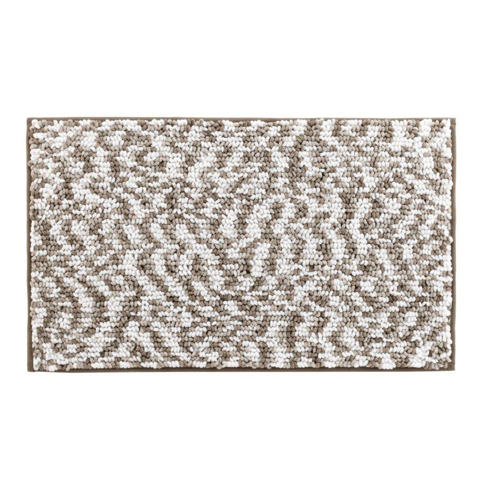 Douceur d'Intérieur Tapis de bain  friza  45x75cm sable & marron
