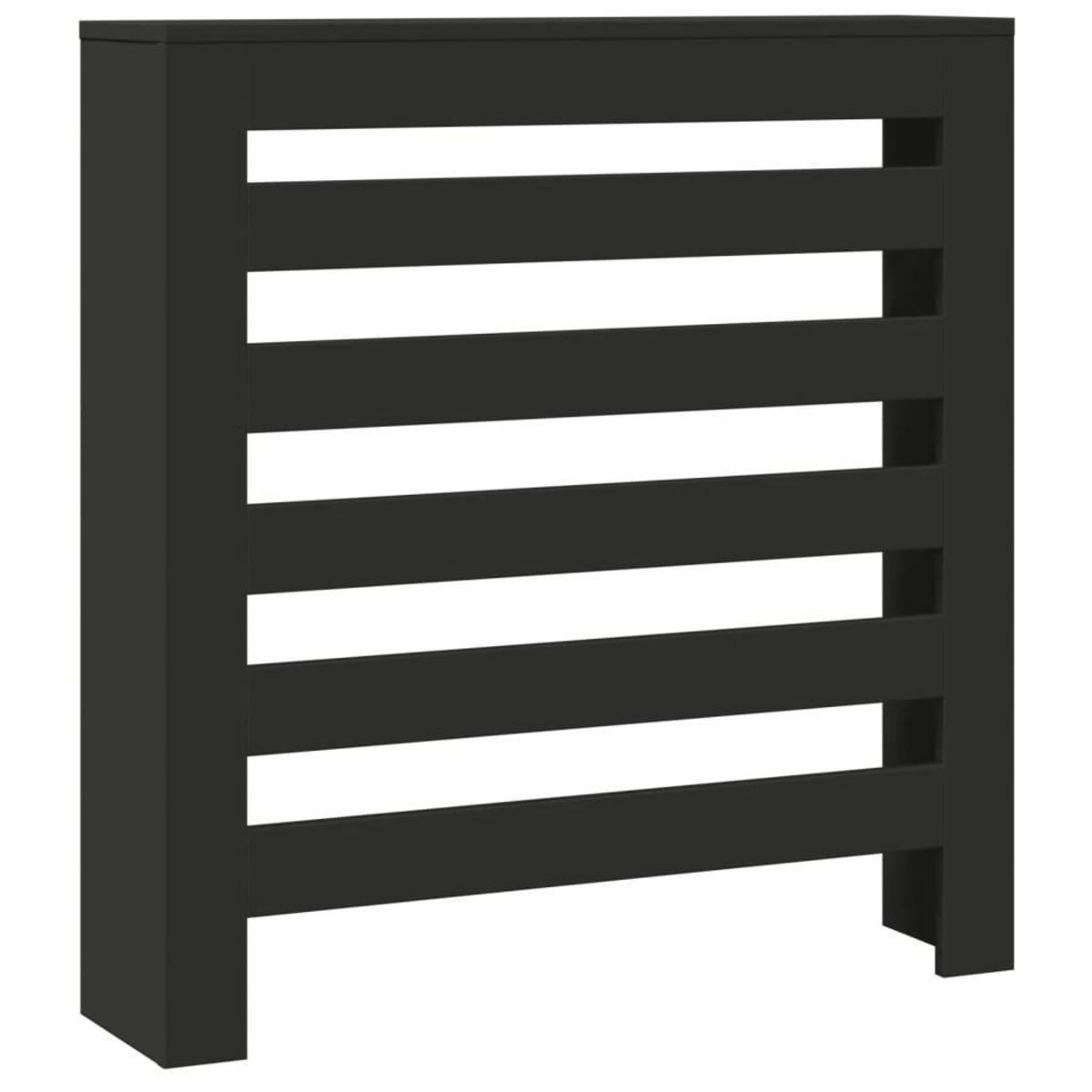 VIDAXL Cache-radiateur noir 78x20x82 cm bois d'ingenierie