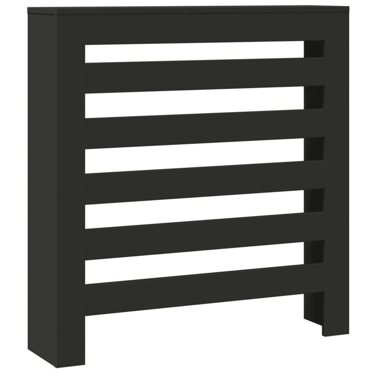 VIDAXL Cache-radiateur noir 78x20x82 cm bois d'ingenierie