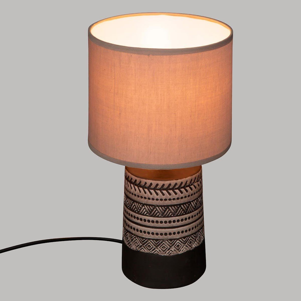 ATMOSPHERA Lampe à Poser en Terre Cuite  Lee  34cm Marron