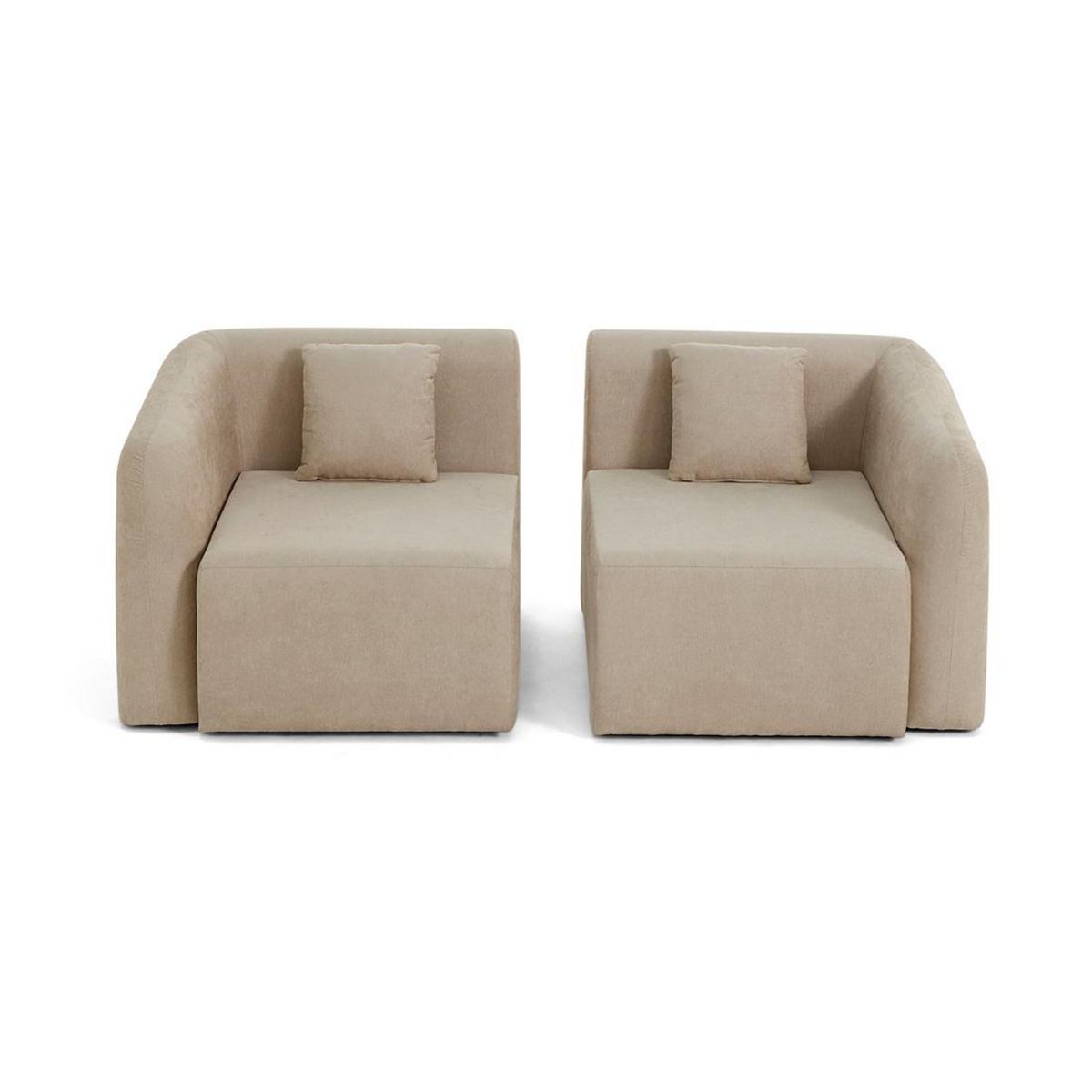 LISA DESIGN Ikare - canapé modulable 2 places - en tissu