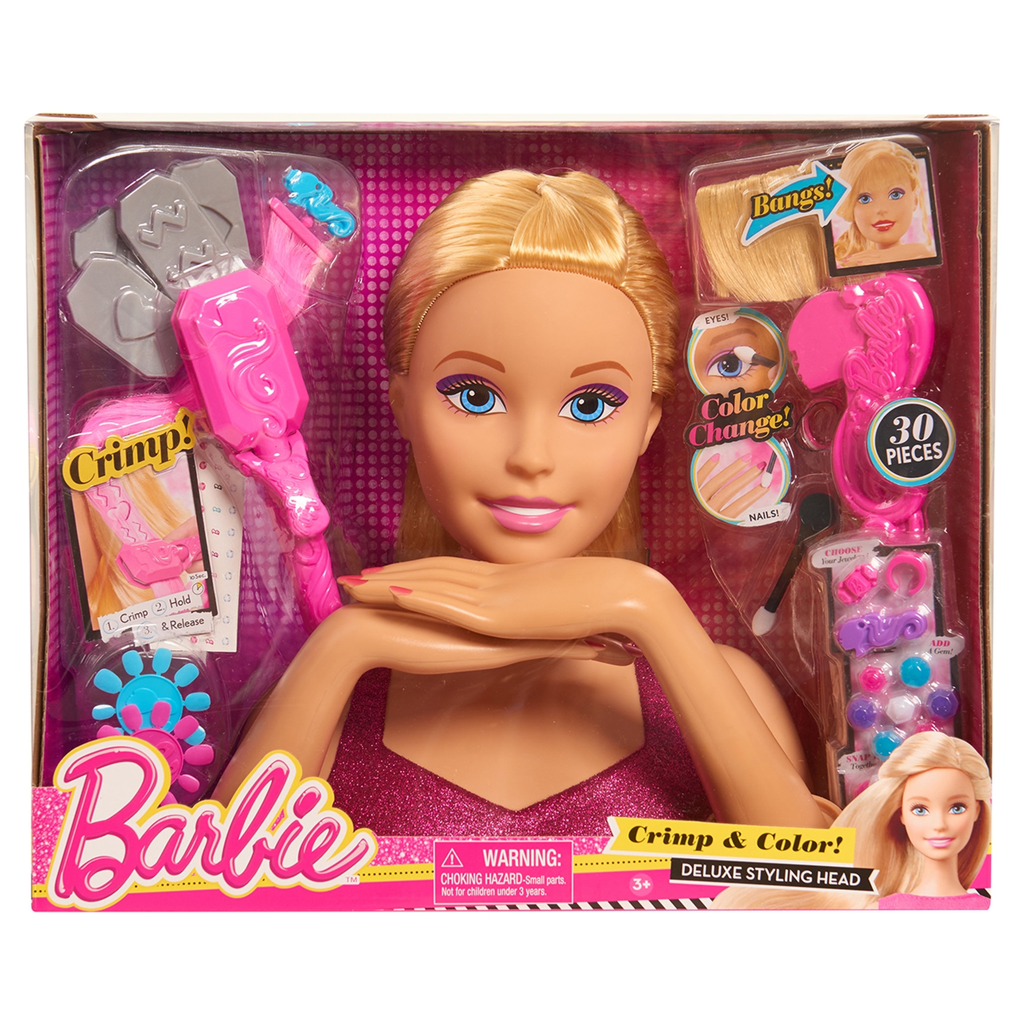 Voir la diapositive 3 : BARBIE Tête à coiffer blonde - Barbie 