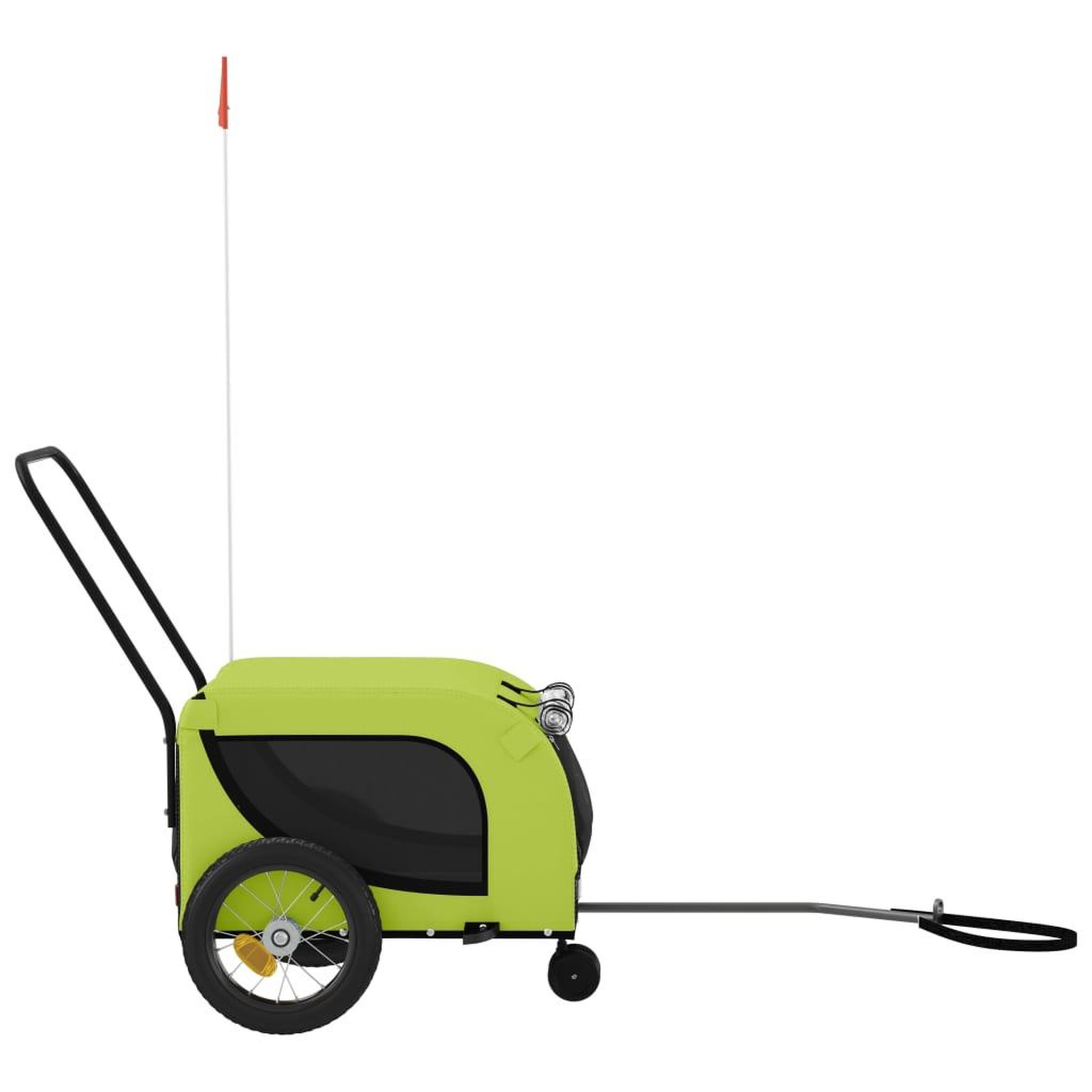 Voir la diapositive 5 : VIDAXL Remorque de velo pour animaux de compagnie vert et noir