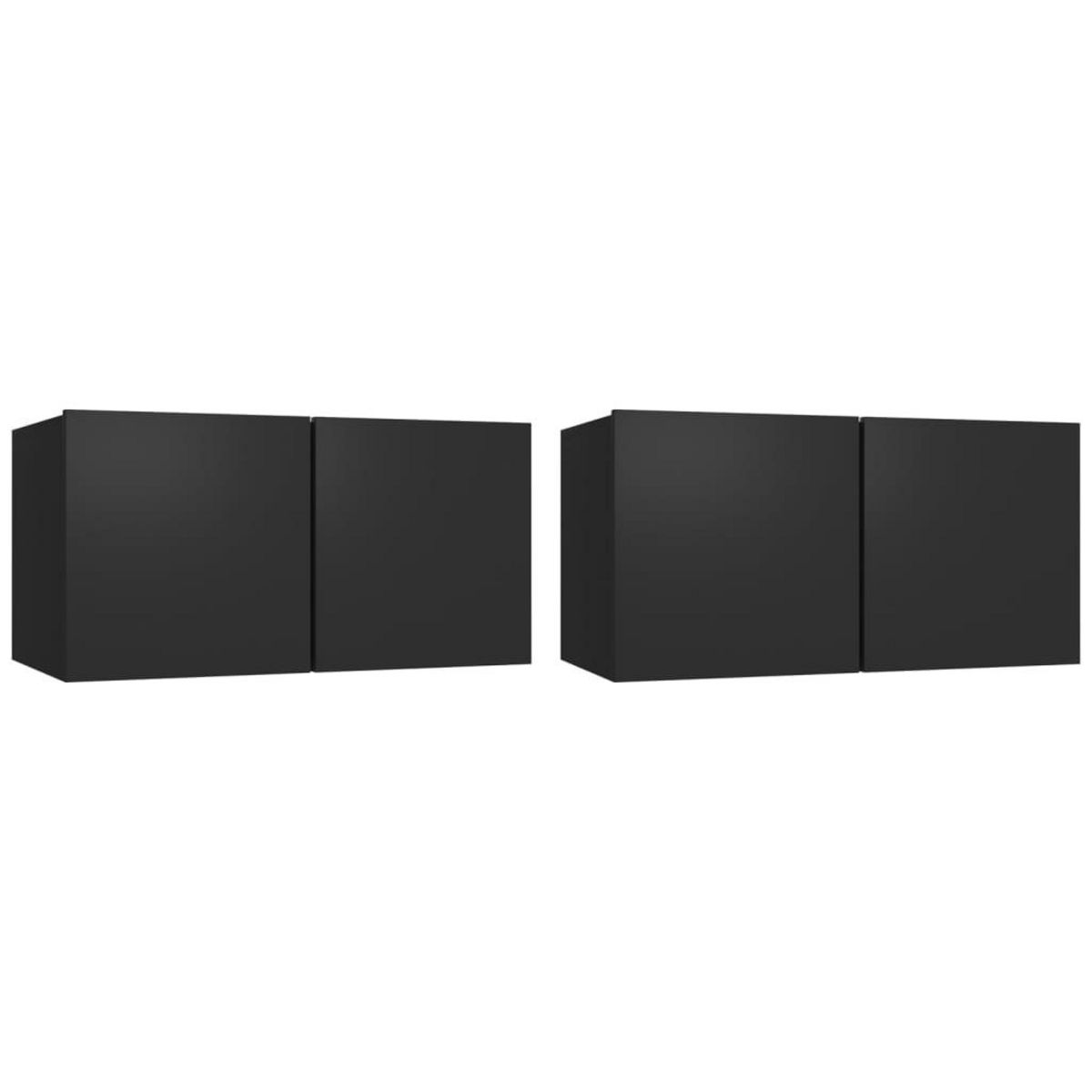 VIDAXL Meubles TV suspendus 2 pcs Noir 60x30x30 cm