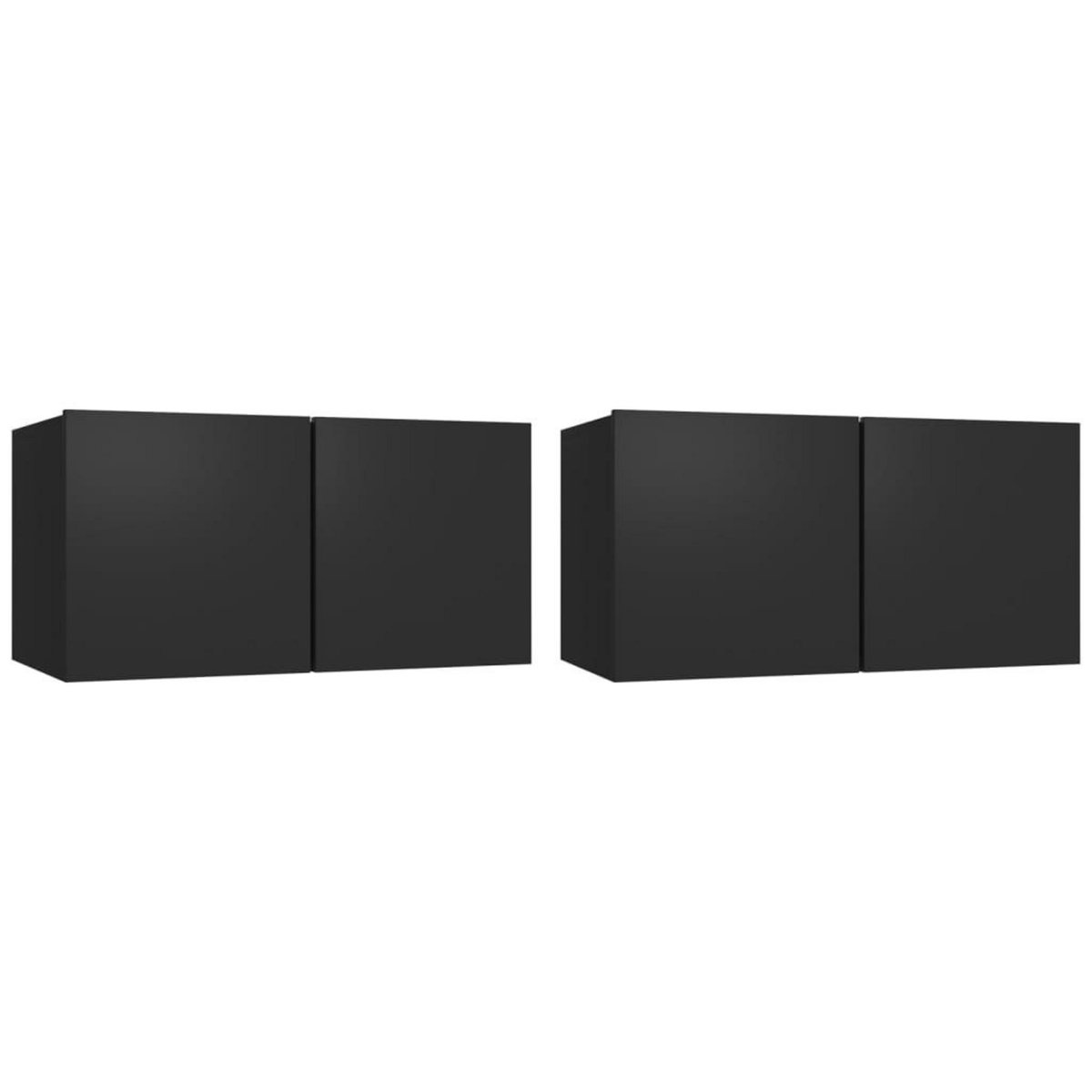 VIDAXL Meubles TV suspendus 2 pcs Noir 60x30x30 cm
