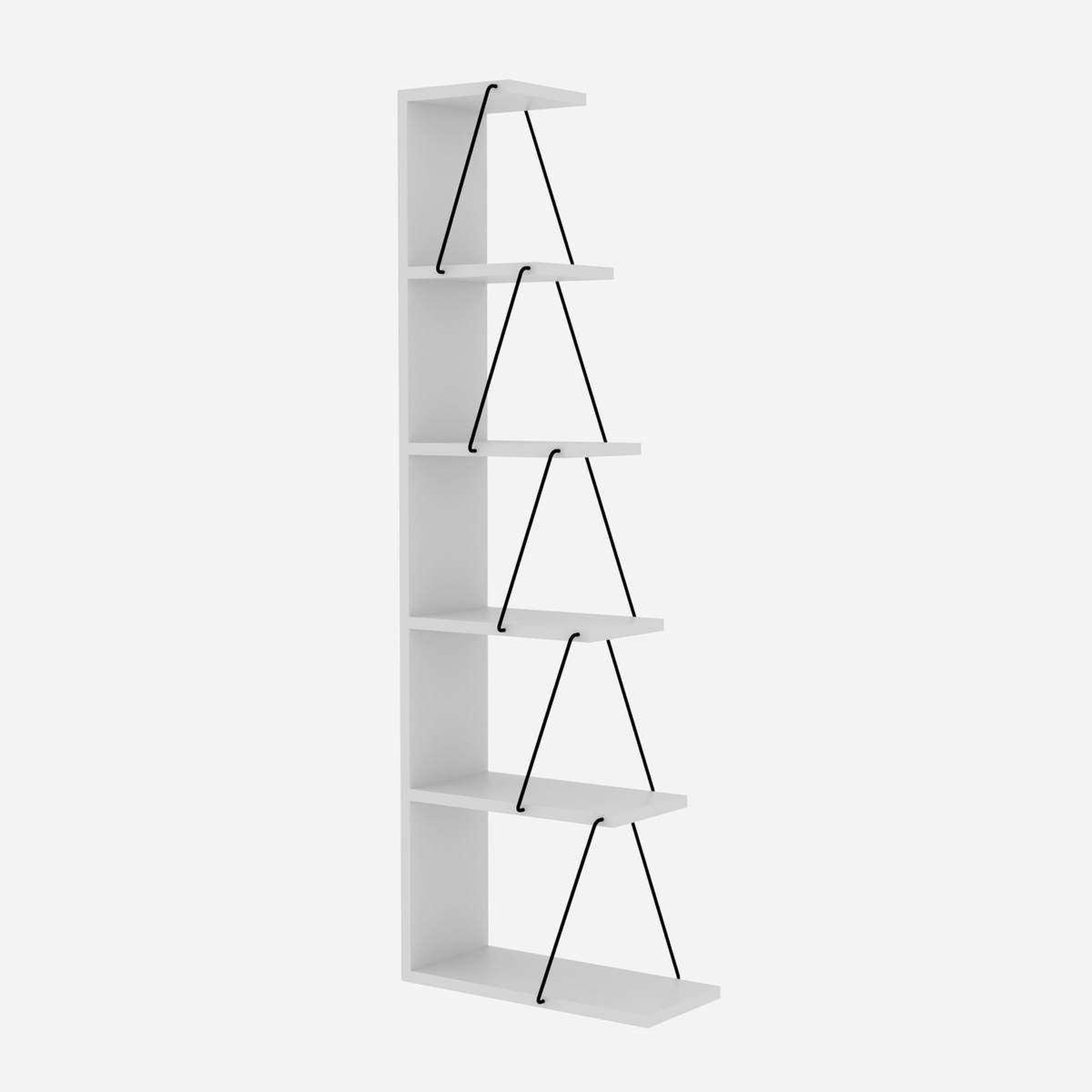 Voir la diapositive 4 : Habitat et Jardin Bibliothèque en bois  ayder  - 50 x 22 x 150 cm - blanc