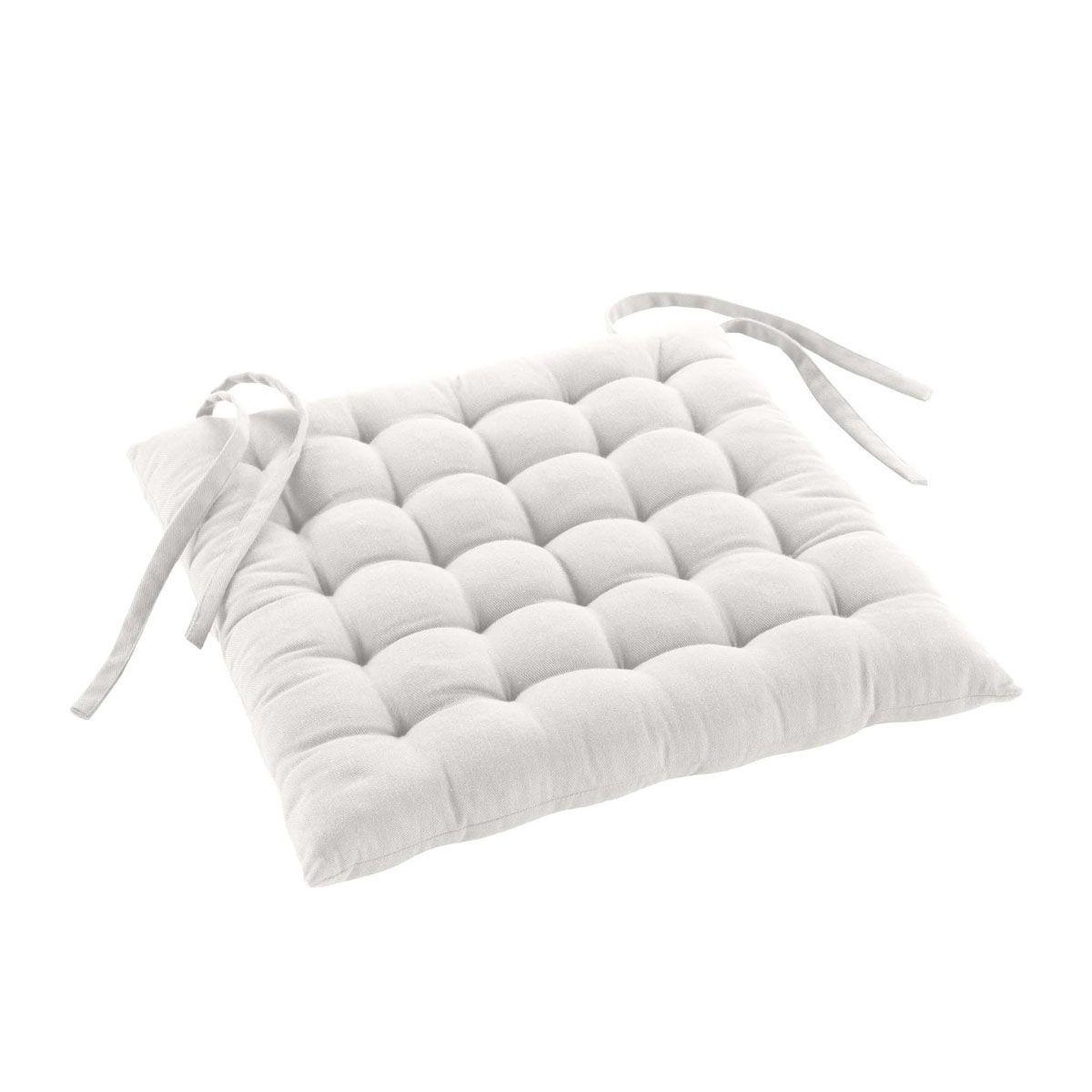 Voir la diapositive 2 : Douceur d'Intérieur Coussin de chaise  twily  38x38cm blanc
