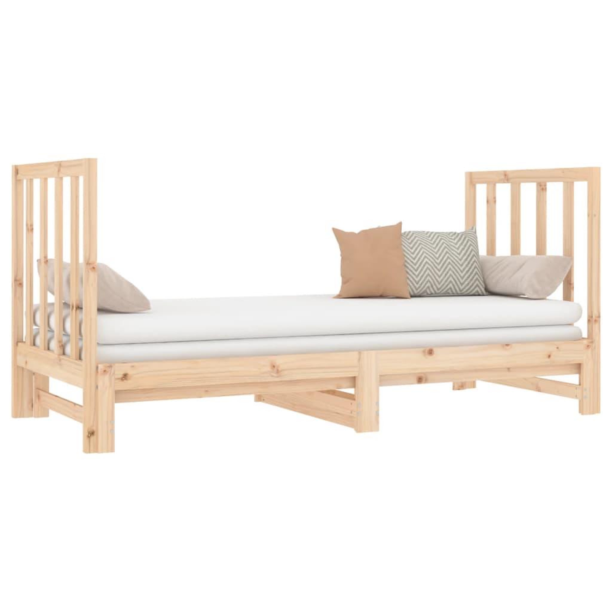 Voir la diapositive 3 : VIDAXL Lit coulissant sans matelas 2x(90x190) cm