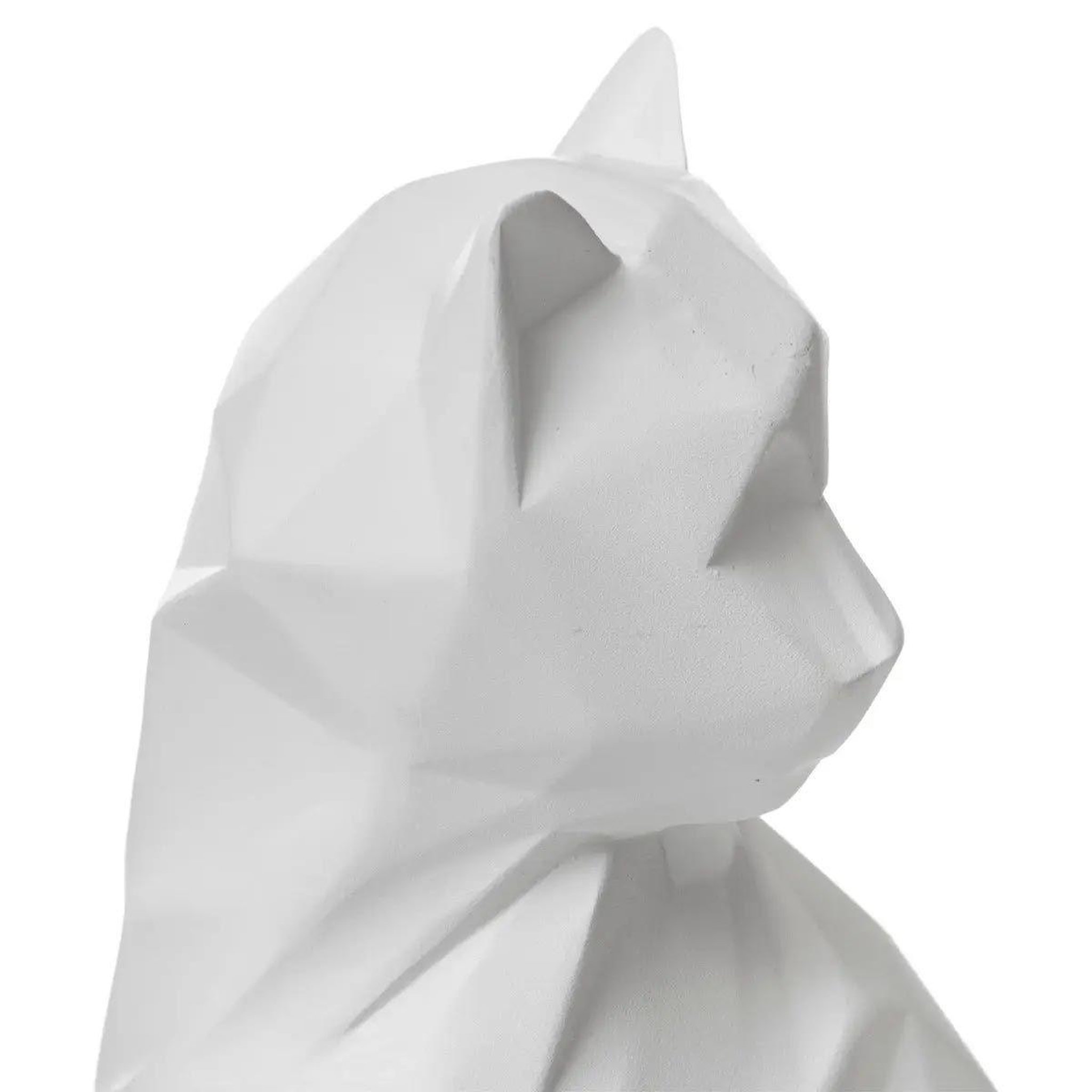 Voir la diapositive 2 : ATMOSPHERA Statuette déco chat origami  delia  20cm blanc