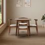 Voir la diapositive 2 : VS VENTA-STOCK Ensemble table 80x80 cm et 4 chaises de salle à manger Corzo Noyer