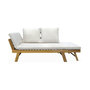 Voir la diapositive 6 : SWEEEK Banquette de jardin bois d'acacia 2/3 places JALANCE 155 / 200 x 72 x 74.5cm