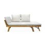 Voir la diapositive 6 : SWEEEK Banquette de jardin bois d'acacia 2/3 places JALANCE 155 / 200 x 72 x 74.5cm