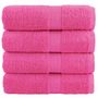 Voir la diapositive 1 : VIDAXL Serviettes de visage de qualité supérieure SOLUND 4 pcs rose