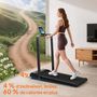 Voir la diapositive 6 : HOMCOM Tapis de marche pliable 1-6Km/h inclinaison réglable 4% max. télécommande affichage LED clé sécurité