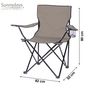 Voir la diapositive 3 : SUNNYDAYS Fauteuil de camping - Taupe