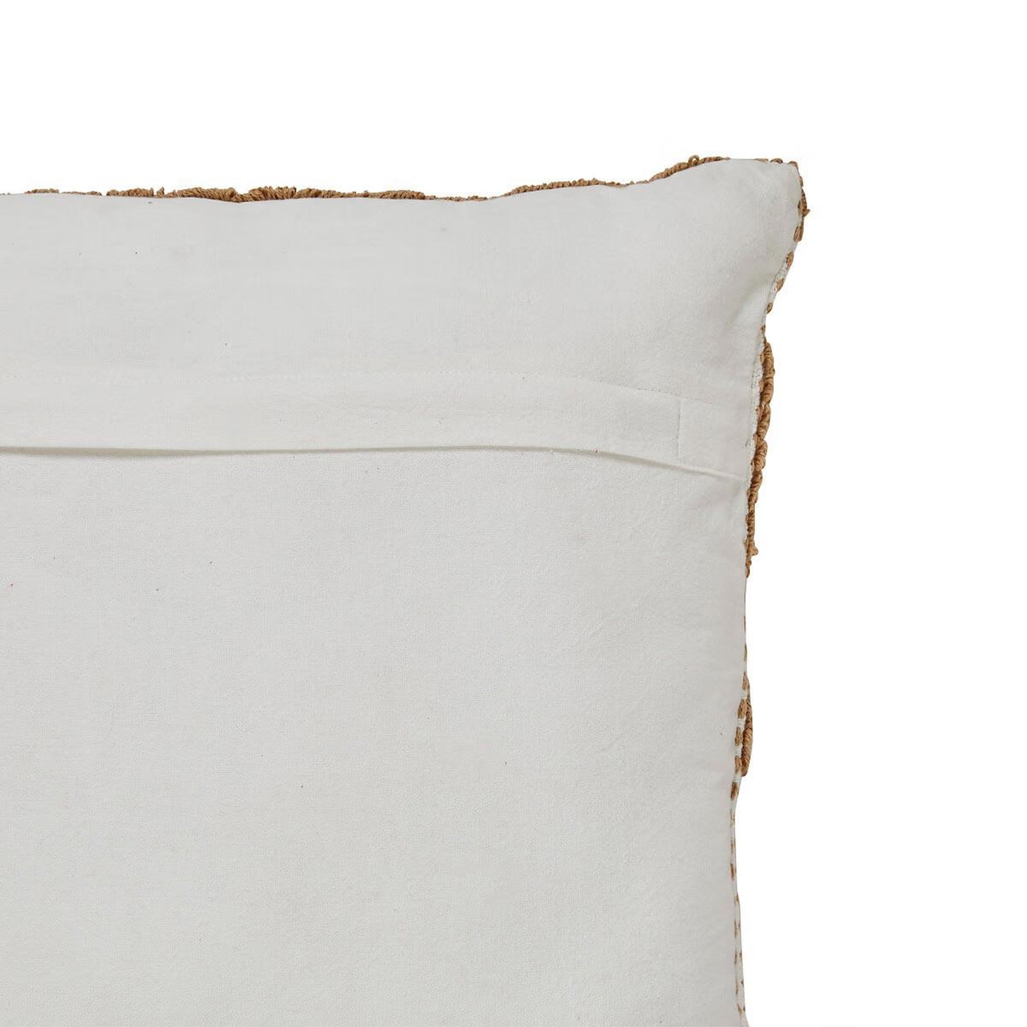 Voir la diapositive 3 : ATMOSPHERA Coussin déco tufté  poppy  50x50cm beige lin