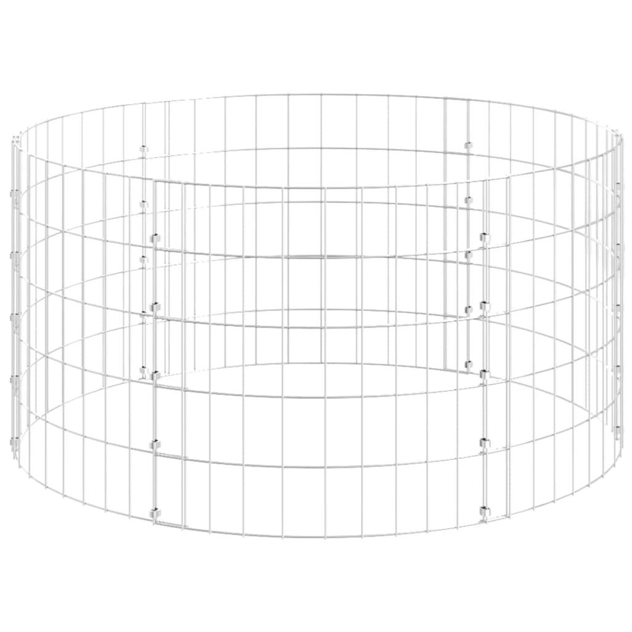 Voir la diapositive 2 : VIDAXL Poteau a gabion circulaire Acier galvanise Ø100x50 cm