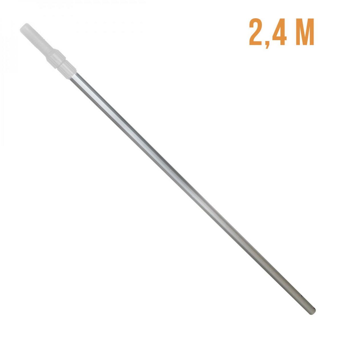 LINXOR Manche télescopique de 1.33 m à 2.40 m en aluminium pour épuisette, balai, brosse etc...