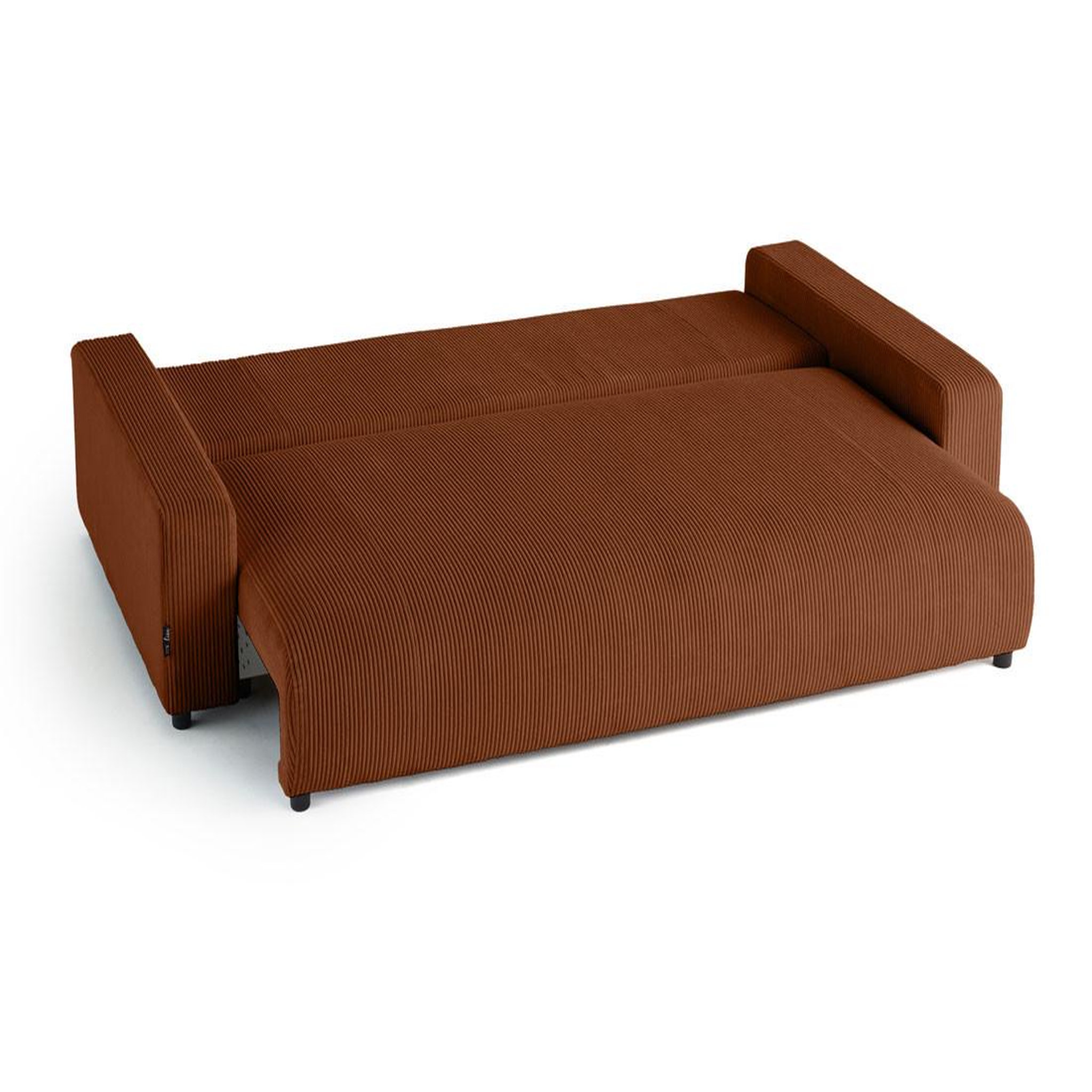 Voir la diapositive 2 : LISA DESIGN Pivoine - canapé droit 3 places - convertible avec coffre - en velours côtelé