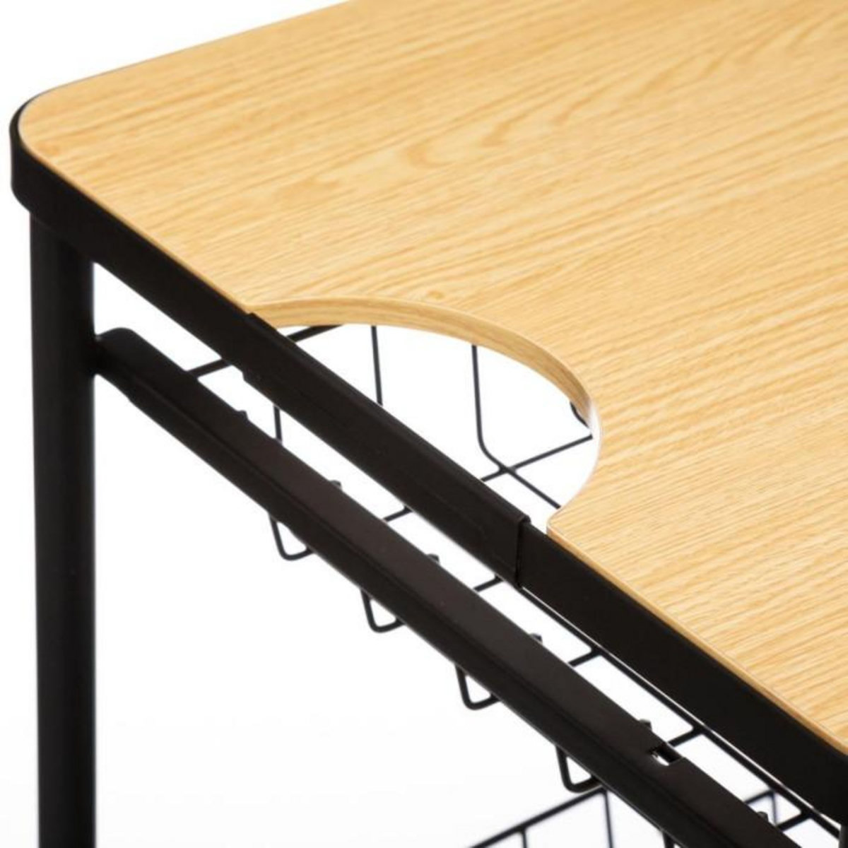 FIVE Desserte de Cuisine Design  Amo  79cm Naturel