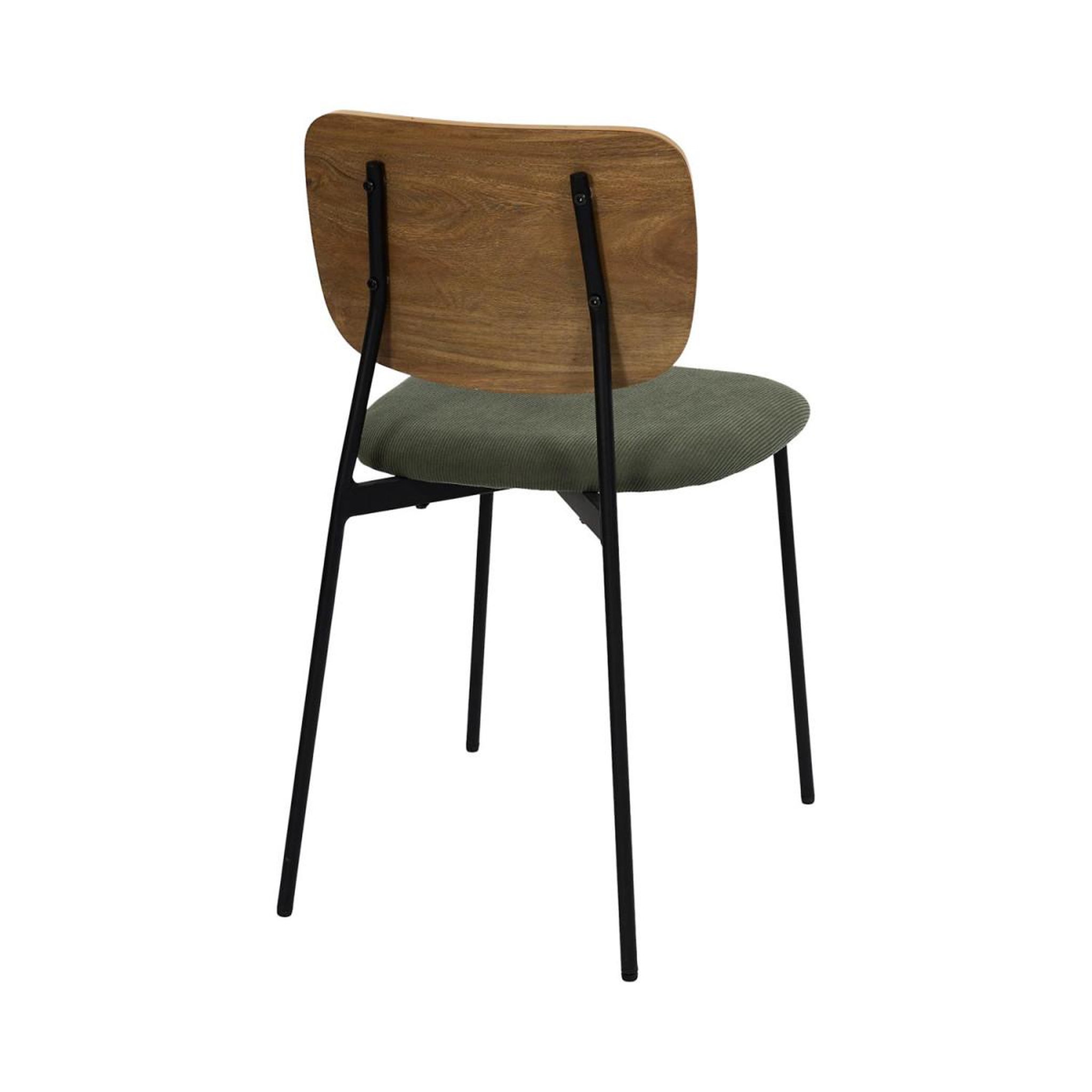 Voir la diapositive 5 : The Home Deco Factory Lot de 4 chaises côtelées bois  jules  77cm vert