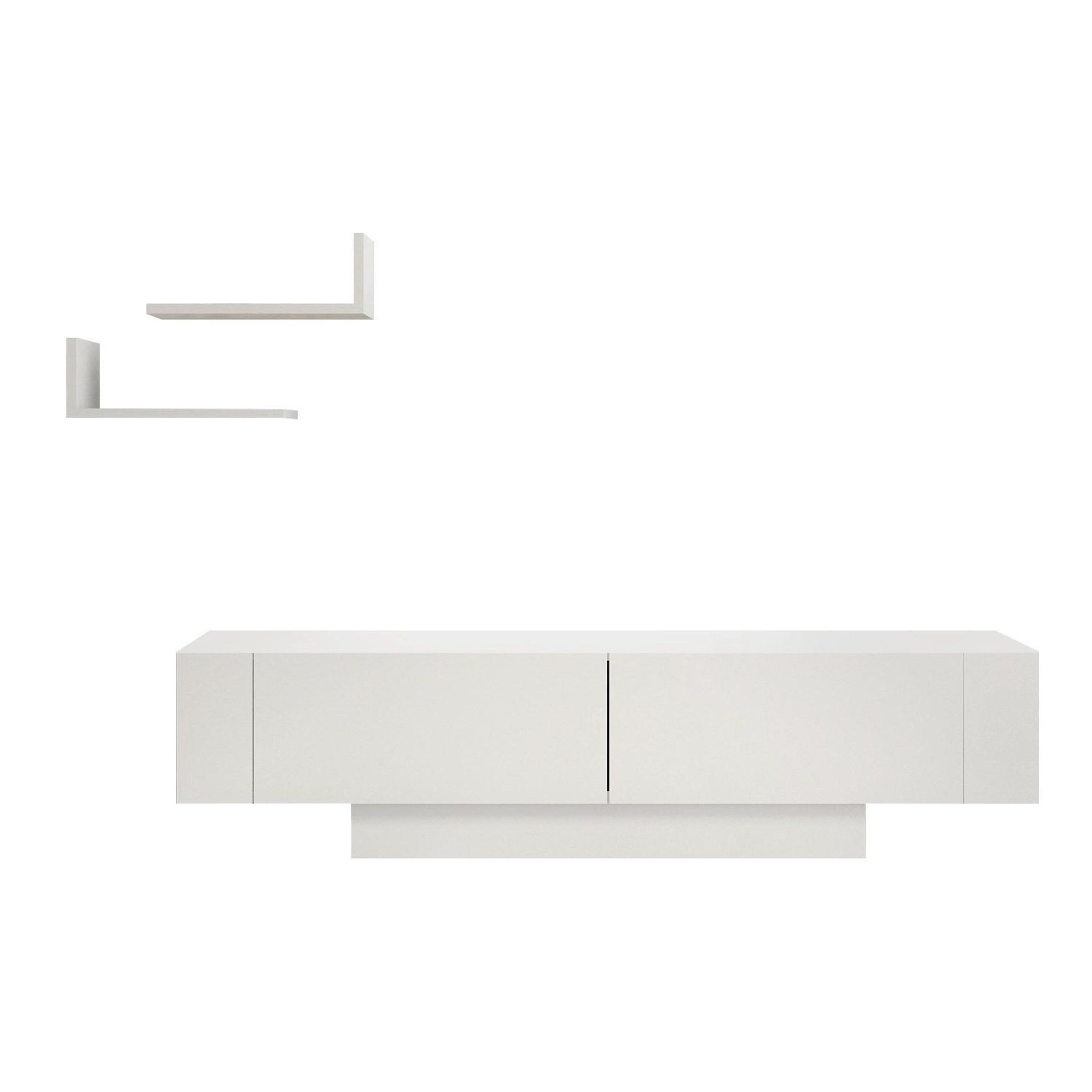 Habitat et Jardin Meuble tv en bois  matera  - 150 x 31 x 41 cm - blanc