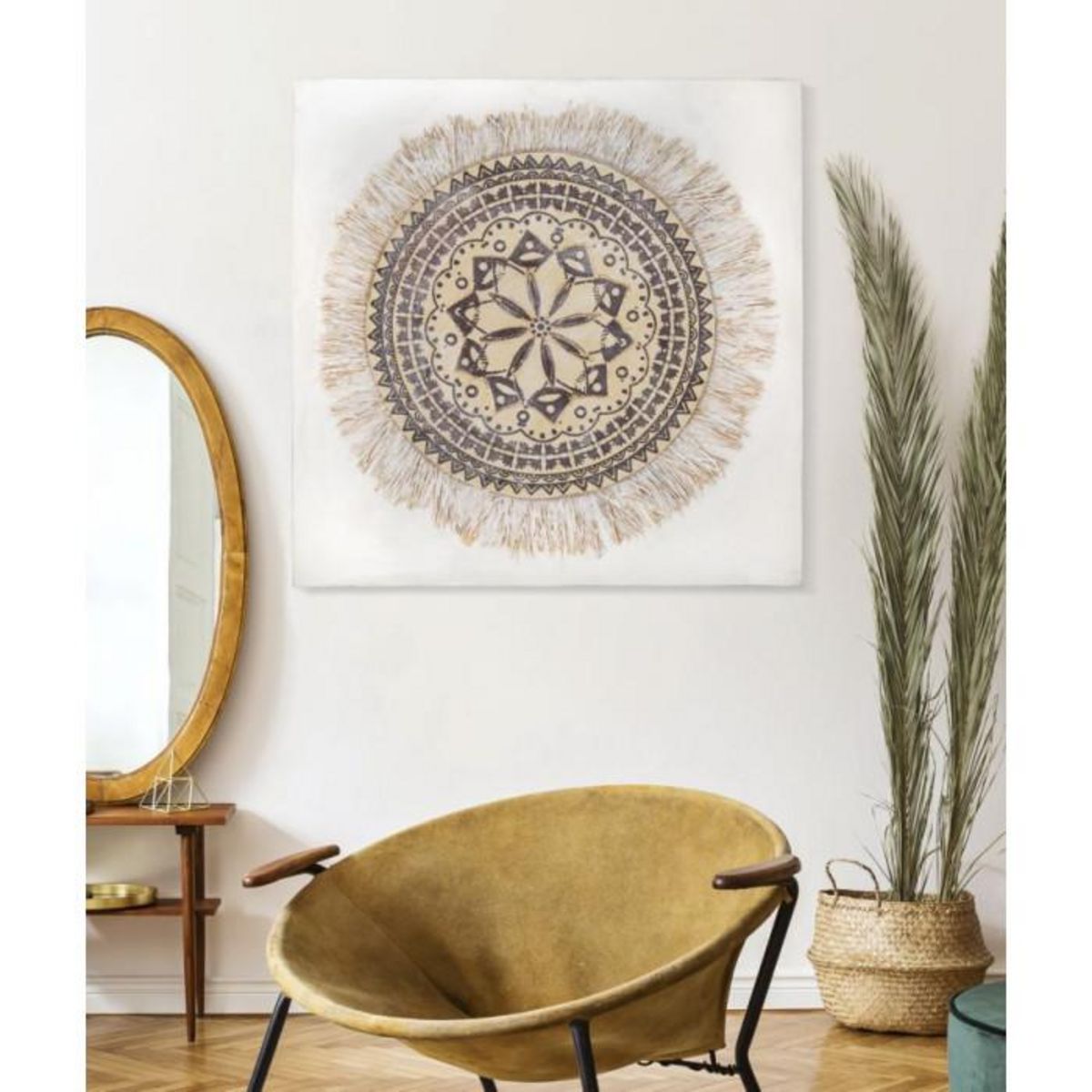 Paris Prix Toile Imprimée Déco  Malind  100x100cm Marron