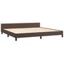 Voir la diapositive 4 : VIDAXL Cadre de lit avec tete de lit sans matelas marron 200x200 cm