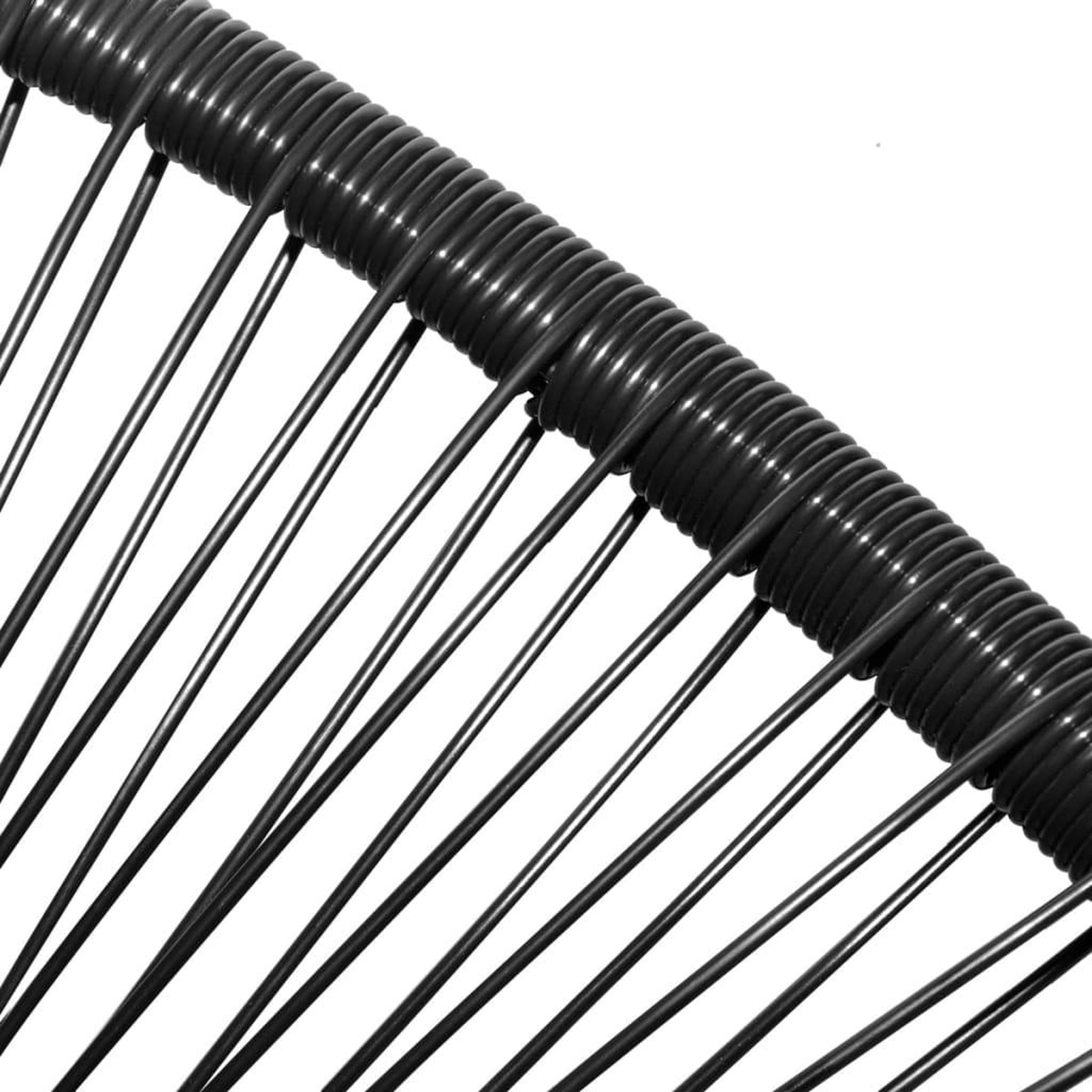 Voir la diapositive 3 : VIDAXL Chaise de jardin forme de lune resine tressee noir