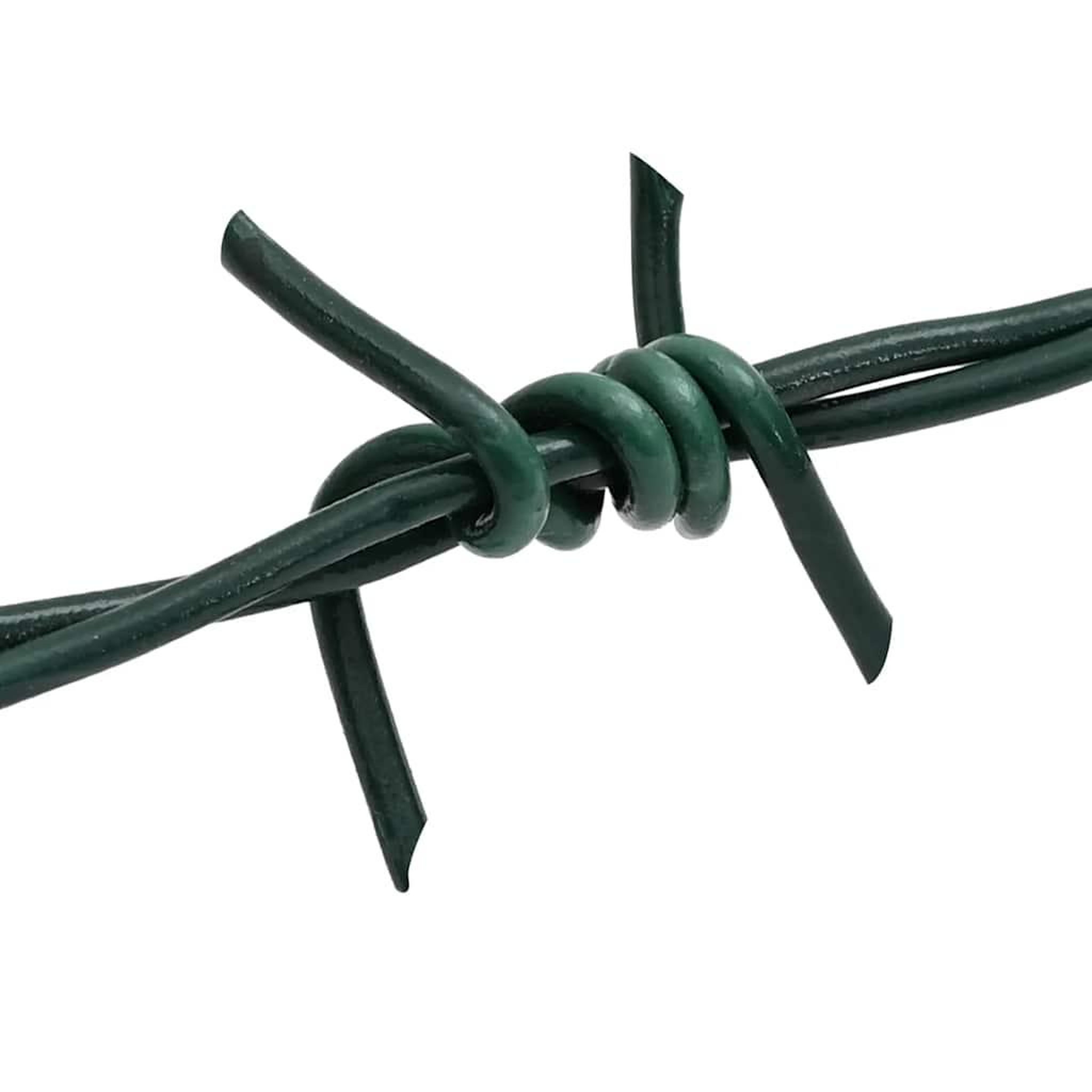 Voir la diapositive 5 : VIDAXL Fil de fer barbele d'enchevetrement rouleau vert 100 m
