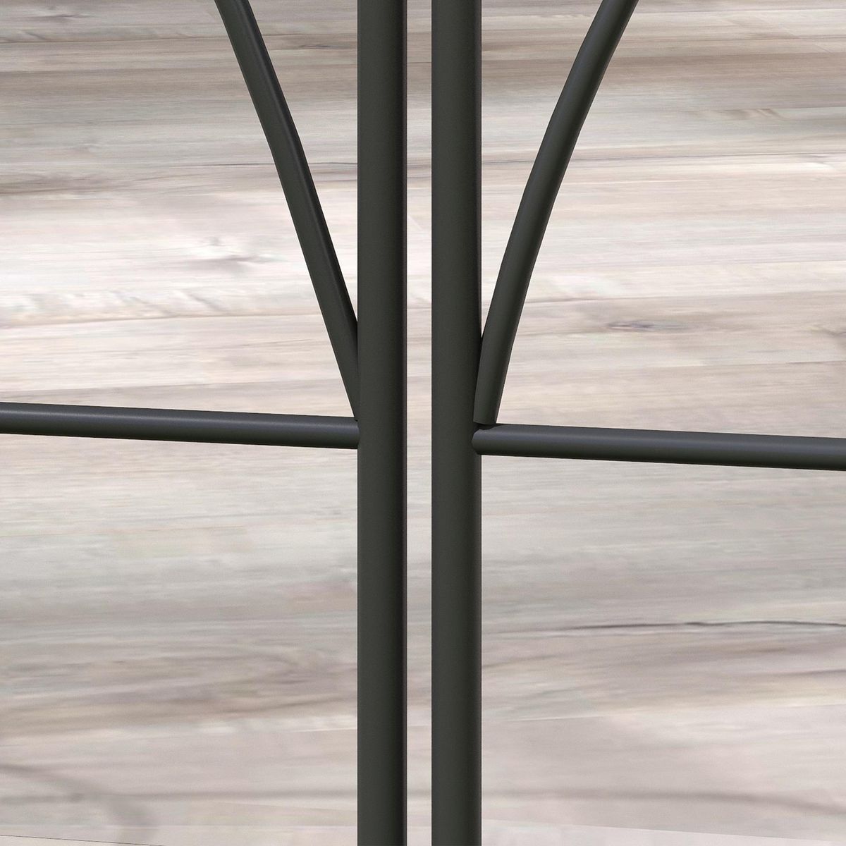 OUTSUNNY Lot de 5 clôtures de jardin décoratives avec ornements métal noir