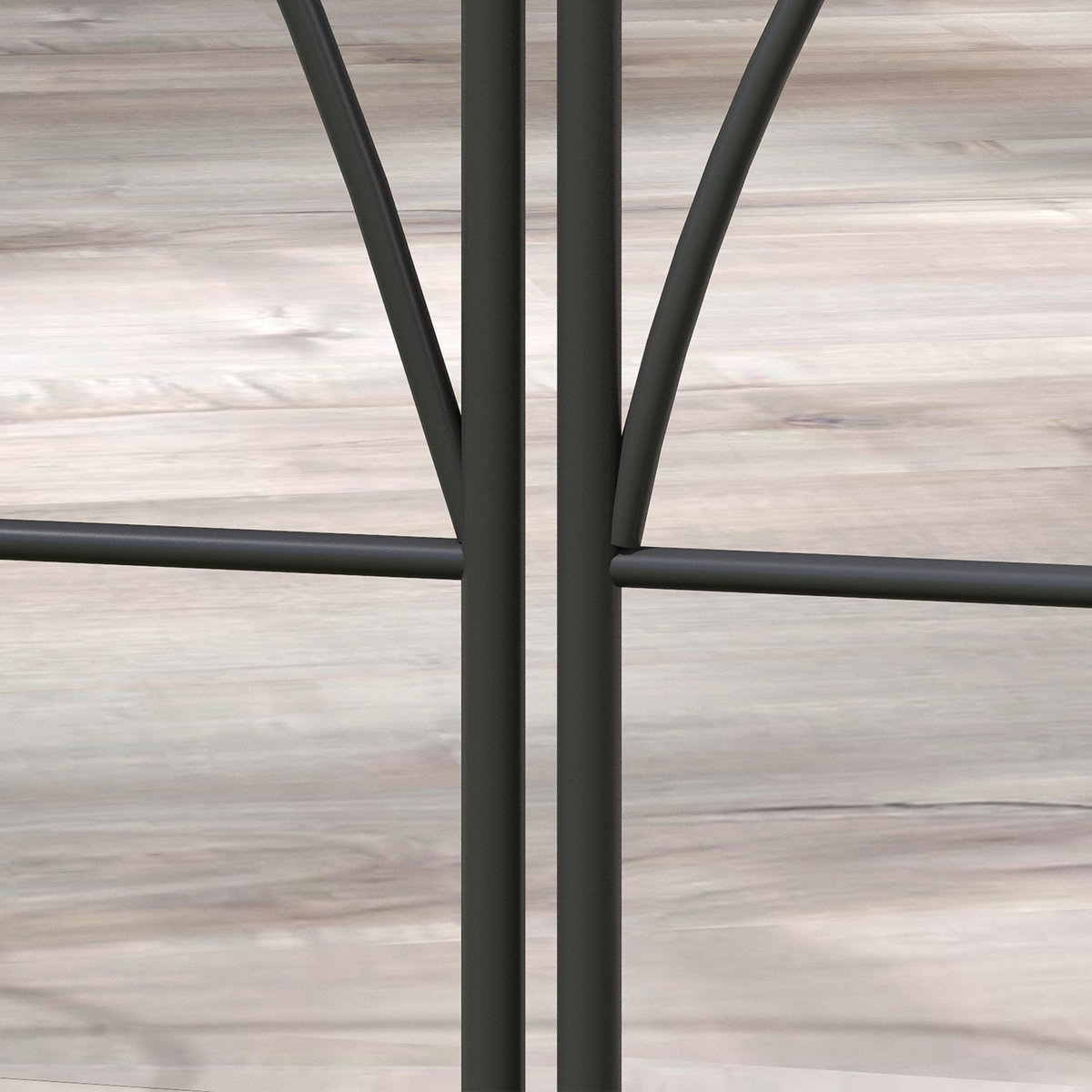 OUTSUNNY Lot de 5 clôtures de jardin décoratives avec ornements métal noir