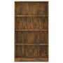 Voir la diapositive 4 : VIDAXL Bibliotheque 4 niveaux Chene fume 80x24x142cm Bois d'ingenierie