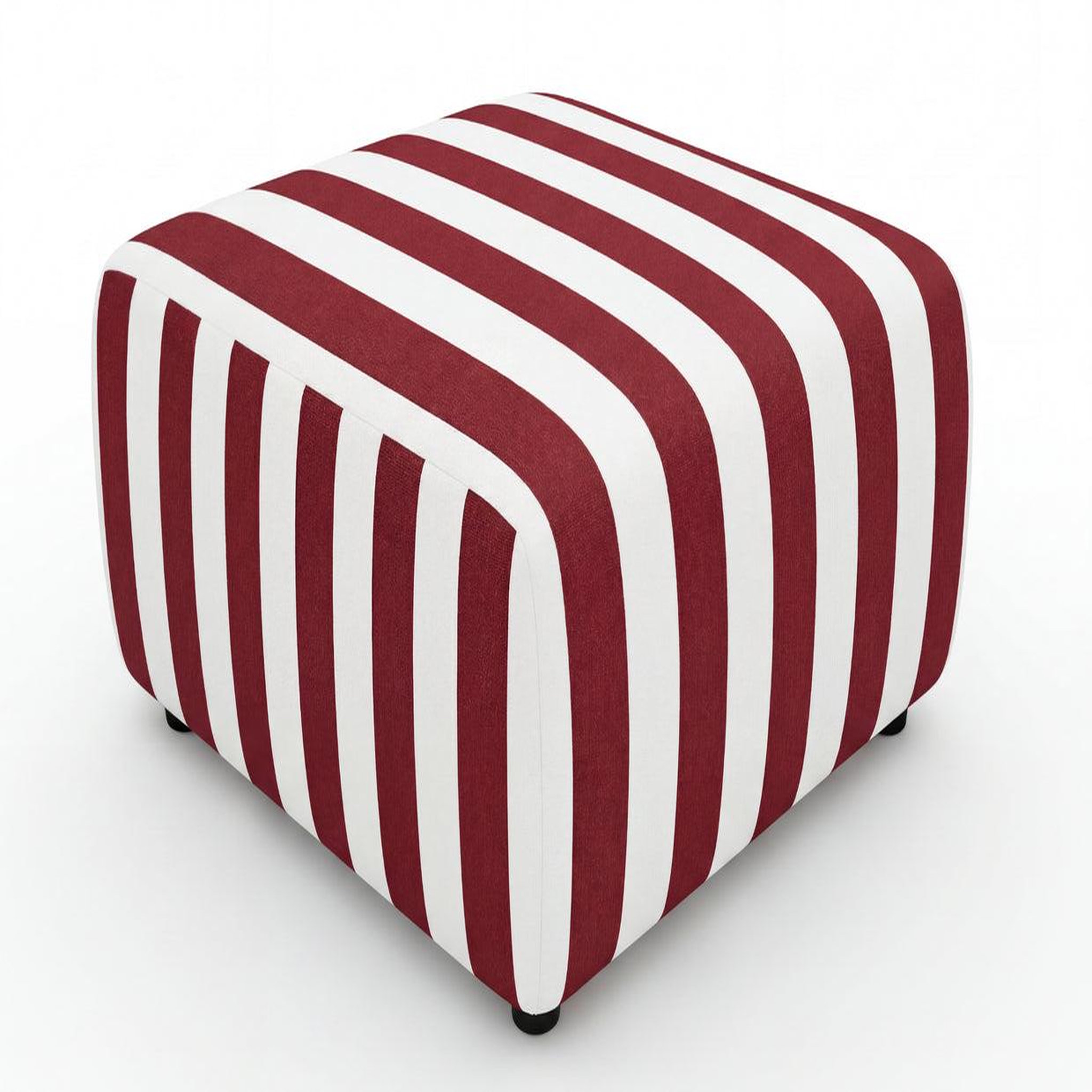 Voir la diapositive 1 : CASANOVA PARIS Elvis - pouf tissu rayé