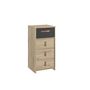Voir la diapositive 2 : Chiffonnier 4 tiroirs L44xH87xP41cm MARCUS