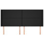 Voir la diapositive 3 : VIDAXL Tete de lit avec oreilles Noir 163x16x118/128 cm Similicuir